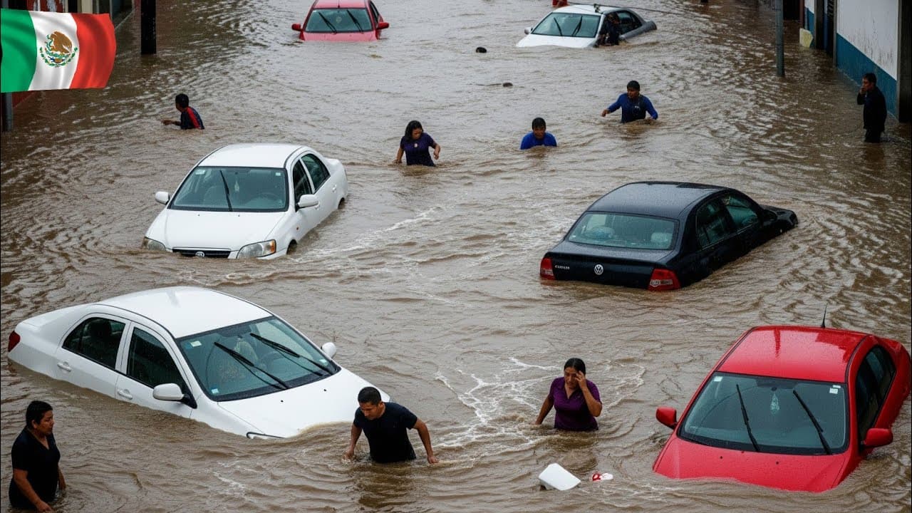 Severe Flash Floods Hit Puebla, Mexico — Major Roads Turned Into Rivers, Buildings Destroyed, At Least 1 Dead